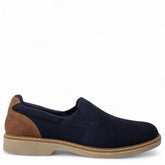 Italian Men Dark Blue Cloth Shoes #4975